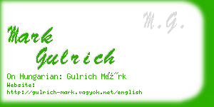 mark gulrich business card